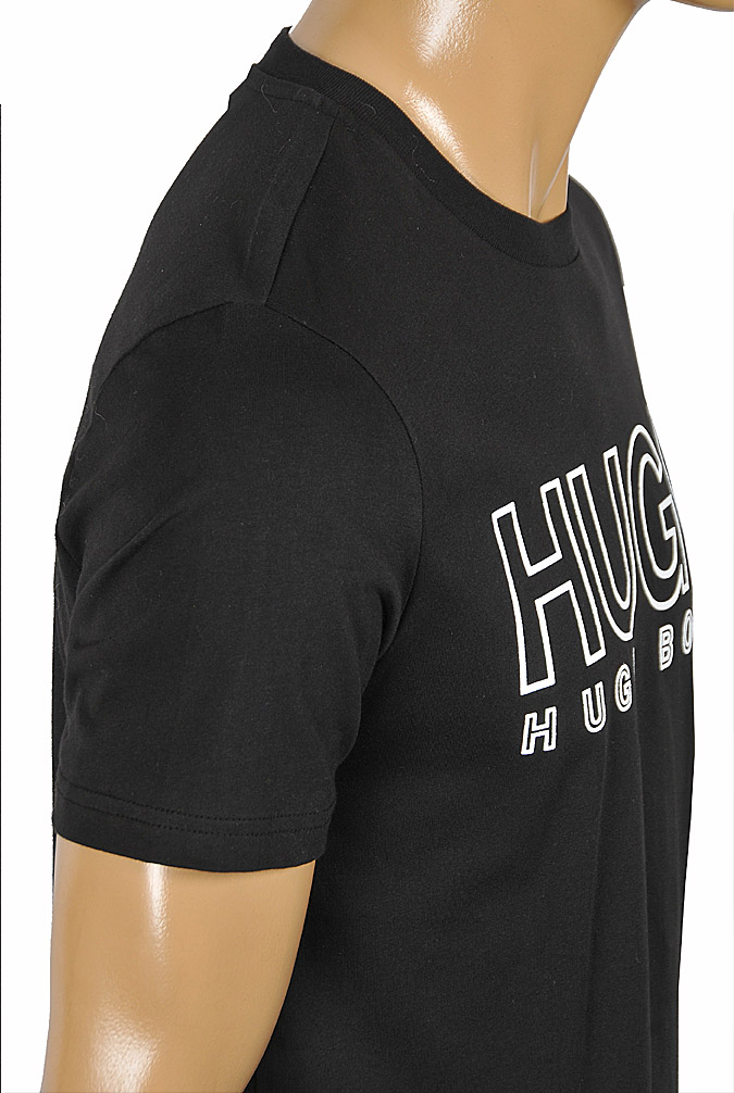 Mens Designer Clothes | HUGO BOSS Men's T-Shirt With Front Logo Print 72