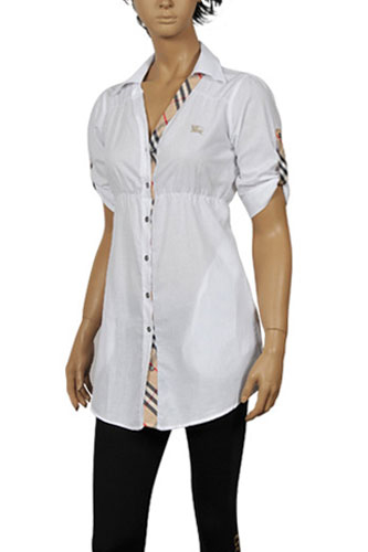 burberry button up womens