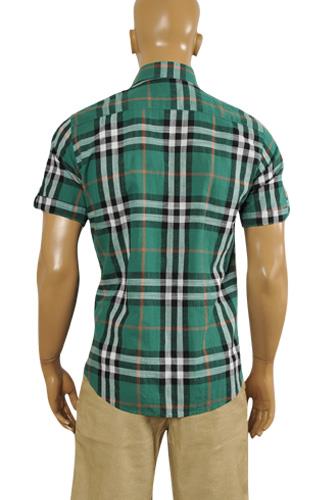 Mens Designer Clothes | BURBERRY Men's Short Sleeve Button Up Shirt #157