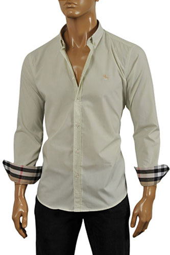 Mens Designer Clothes | BURBERRY Men's Button Up Dress Shirt #140