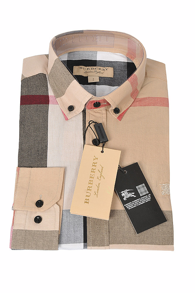 Mens Designer Clothes | BURBERRY men's long sleeve dress shirt 273