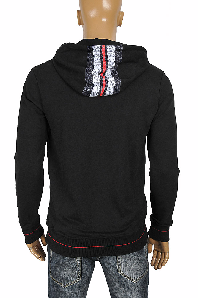 Mens Designer Clothes | BURBERRY men's cotton hoodie in black 281