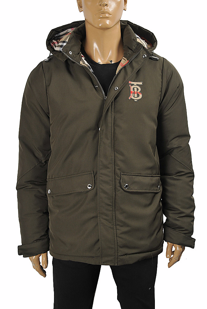 Mens Designer Clothes | BURBERRY Men's Warm Winter Hooded Jacket 60