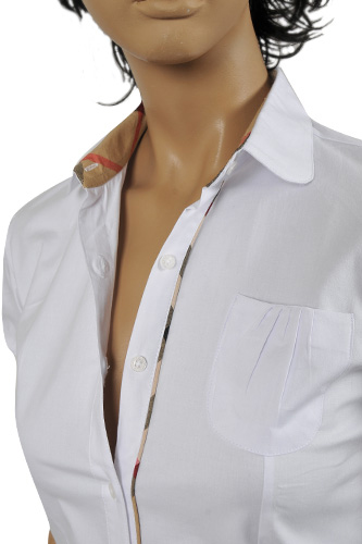 Womens Designer Clothes | BURBERRY Ladiesâ?? Short Sleeve Button Up Shirt #153