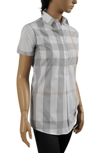 Womens Designer Clothes | BURBERRY Ladies Short Sleeve Shirt #156