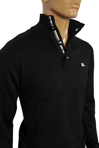 Mens Designer Clothes | BURBERRY Men's Button Up Knitted Sweater #14