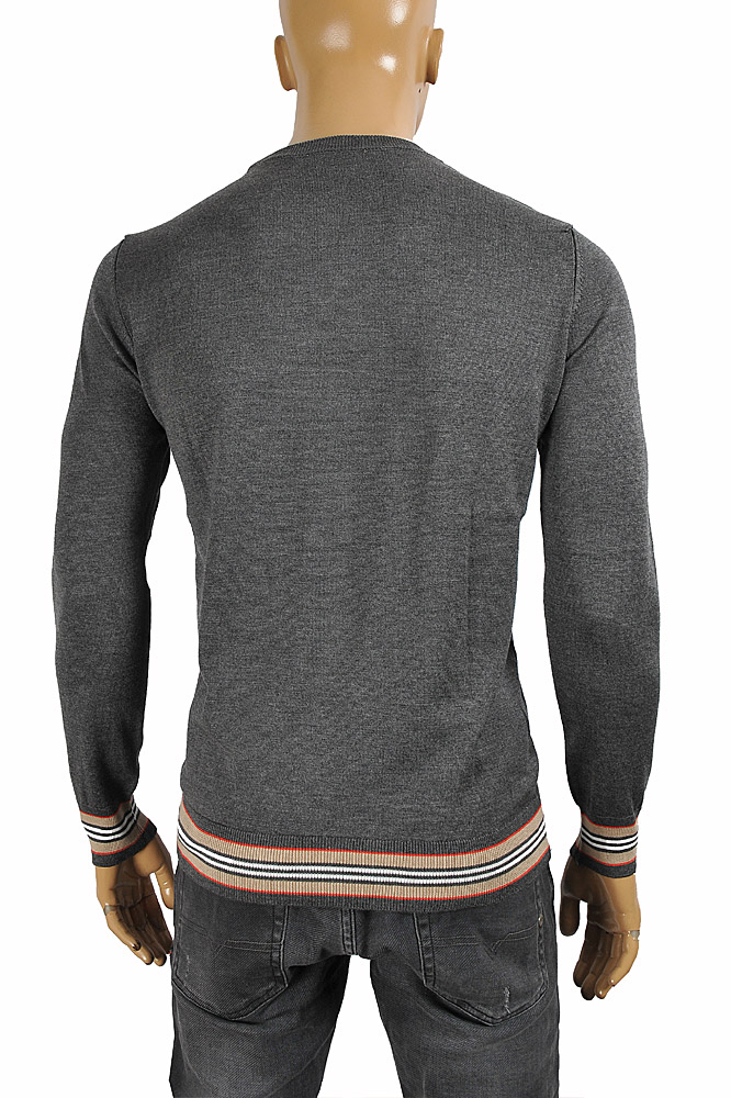 Mens Designer Clothes | DF NEW STYLE, BURBERRY men's round neck sweater in gray color 26