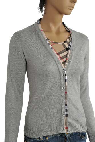 Womens Designer Clothes | BURBERRY Ladies Button Up Sweater #36