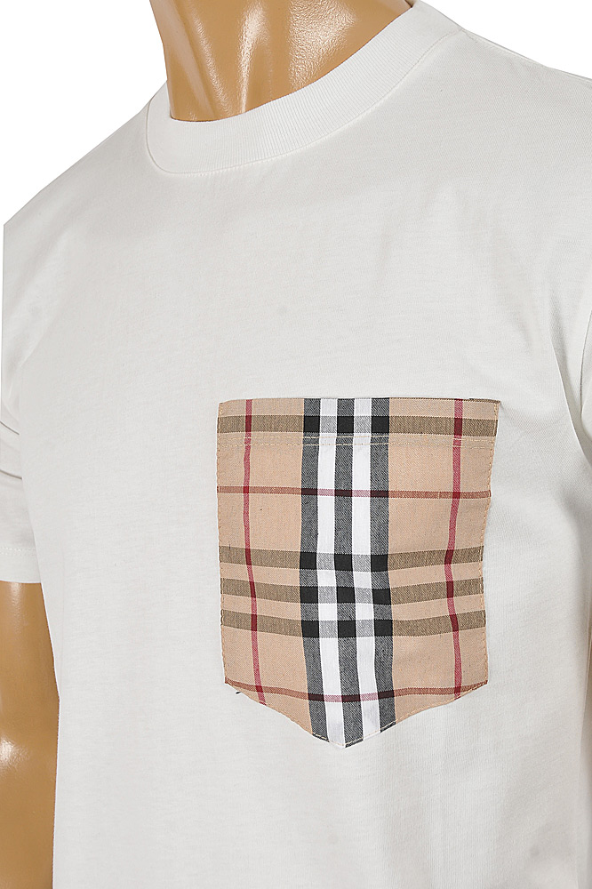 Mens Designer Clothes | BURBERRY Men's Cotton T-Shirt With Front Pocket 296