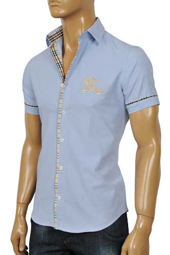 Mens Designer Clothes | BURBERRY Men's Short Sleeve Shirt #29