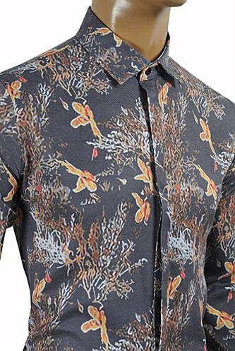 Mens Designer Clothes | ROBERTO CAVALLI Slim Fit Men's Dress Shirt #370