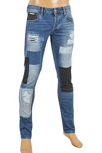 Mens Designer Clothes | Just Cavalli Ripped Skinny Biker Jeans 