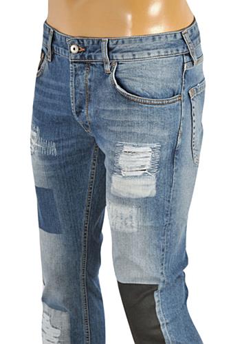 Mens Designer Clothes | Just Cavalli Ripped Skinny Biker Jeans Slim Fit Denim Pants #112