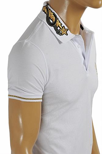 Mens Designer Clothes | CAVALLI CLASS men's polo shirt with collar embroidery #372