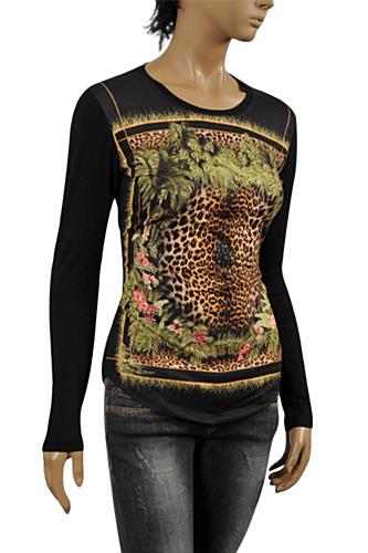 Womens Designer Clothes | ROBERTO CAVALLI Ladiesâ?? Long Sleeve Tee #307