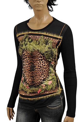 Womens Designer Clothes | ROBERTO CAVALLI Ladiesâ?? Long Sleeve Tee #307