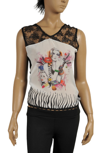 Womens Designer Clothes | ROBERTO CAVALLI Ladiesâ?? Sleeveless Top #78