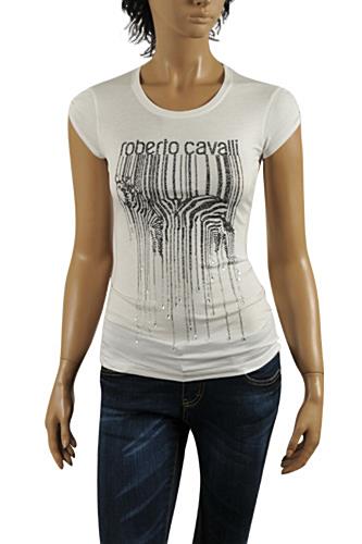 Womens Designer Clothes | ROBERTO CAVALLI Ladies Short Sleeve Top #130