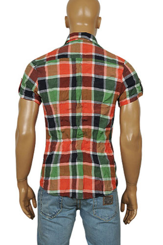 Mens Designer Clothes | DOLCE & GABBANA Menâ??s Crinkle Short Sleeve Shirt #413