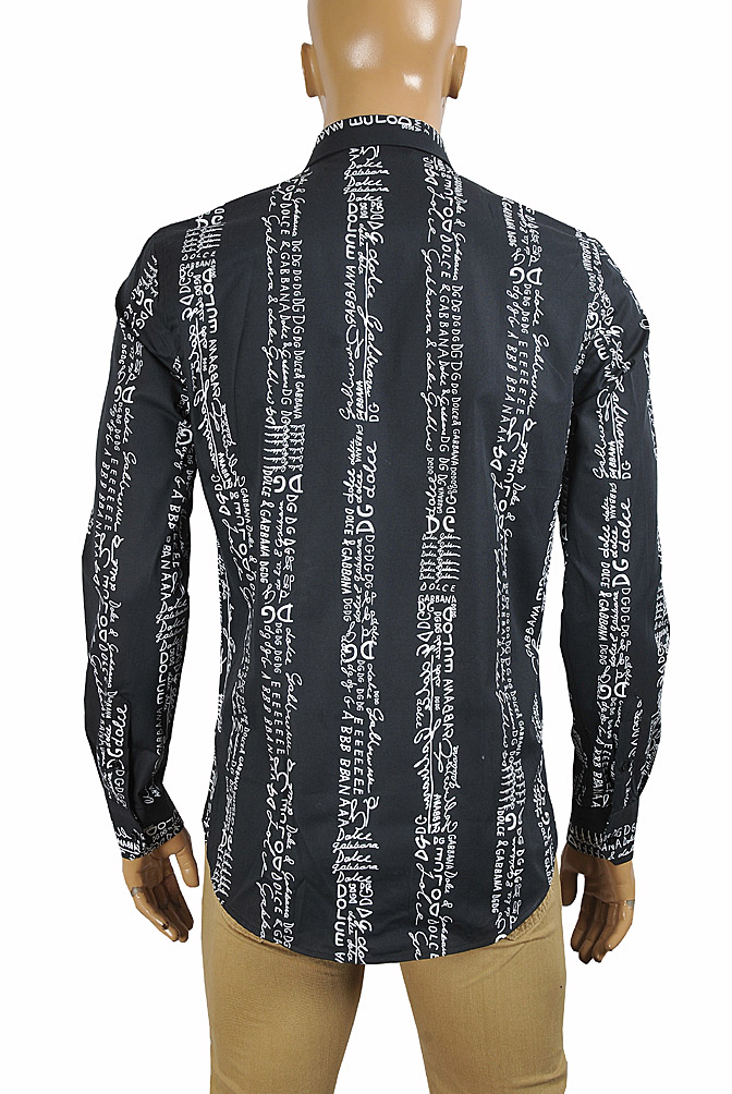 Mens Designer Clothes | DOLCE & GABBANA Men's Dress Shirt In Black 472