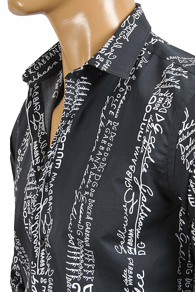 Mens Designer Clothes | DOLCE & GABBANA Men's Dress Shirt In Black 472