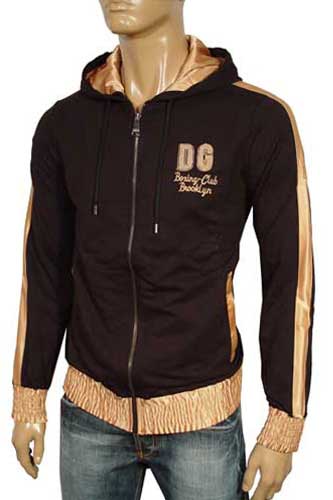 Mens Designer Clothes | DOLCE & GABBANA Men's Hooded Zip Jacket #257