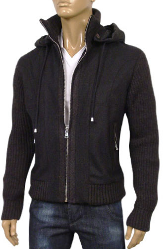 Mens Designer Clothes | DOLCE & GABBANA Mens Warm Jacket with Hoodie #316