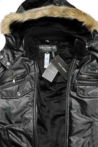 Mens Designer Clothes | DOLCE & GABBANA Men's Artificial Leather Hooded Jacket #353