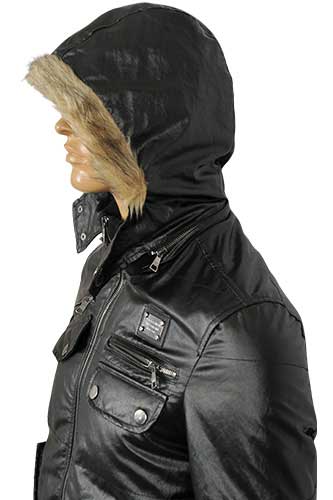 Mens Designer Clothes | DOLCE & GABBANA Men's Artificial Leather Hooded Jacket #353