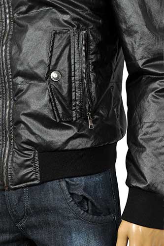 Mens Designer Clothes | DOLCE & GABBANA Men's Artificial Leather Hooded Jacket #353