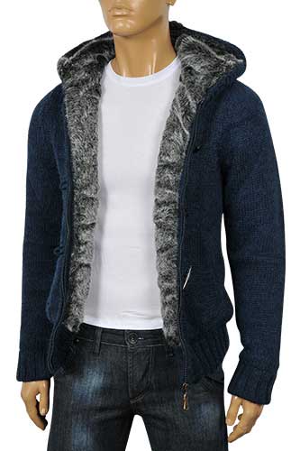 Mens Designer Clothes | DOLCE & GABBANA Men's Knit Hooded Warm Jacket #359