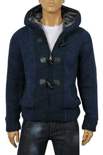 Mens Designer Clothes | DOLCE & GABBANA Men's Knit Hooded Warm Jacket #359