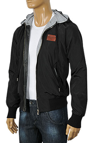 Mens Designer Clothes | DOLCE & GABBANA Men's Zip Up Hooded Jacket #361