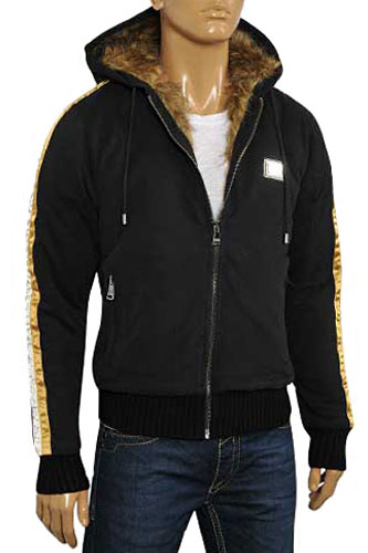 Mens Designer Clothes | DOLCE & GABBANA Warm Jacket With Fur Insight #380