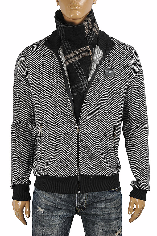 Mens Designer Clothes | DOLCE & GABBANA Men's Zip Knitted Jacket 427