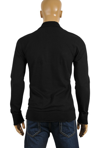 Mens Designer Clothes | DOLCE & GABBANA Men's Polo Style Long Sleeve Shirt #430