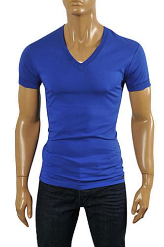 Mens Designer Clothes | DOLCE & GABBANA Men's V-Neck Short Sleeve Tee #223