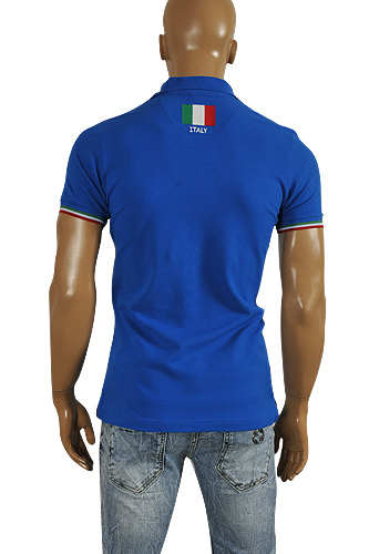 Mens Designer Clothes | DOLCE & GABBANA Men's Polo Shirt In Blue #444