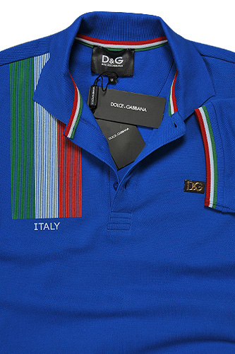 Mens Designer Clothes | DOLCE & GABBANA Men's Polo Shirt In Blue #444