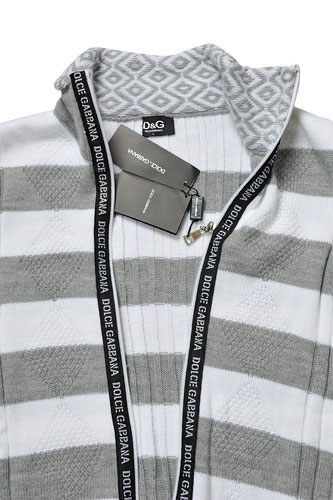 Mens Designer Clothes | DOLCE & GABBANA Men's Knit Zip Up Sweater #190
