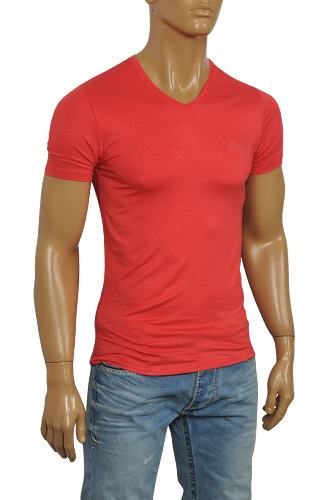 Mens Designer Clothes | DOLCE & GABBANA Men's V-Neck Short Sleeve Tee #169