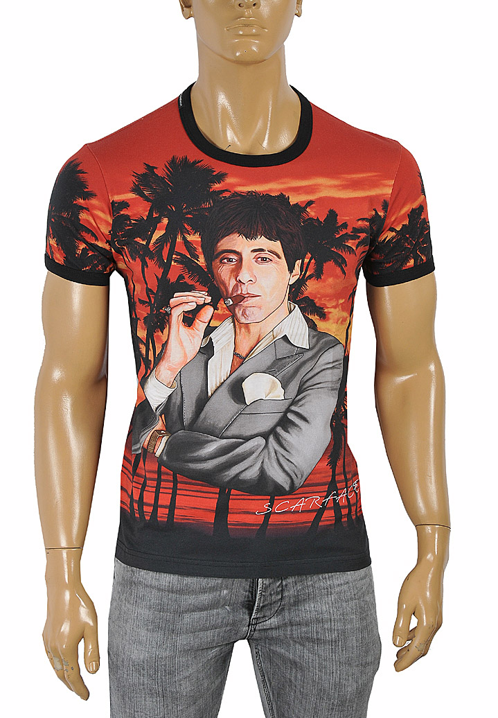 Mens Designer Clothes | DOLCE & GABBANA Al Pacino Scarface T-Shirt 254