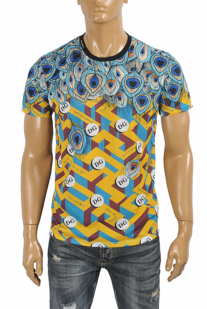 Mens Designer Clothes | DOLCE & GABBANA men's t-shirt with multiple print 267
