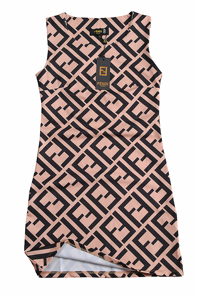 Womens Designer Clothes | FENDI sleeveless dress with logo print 29