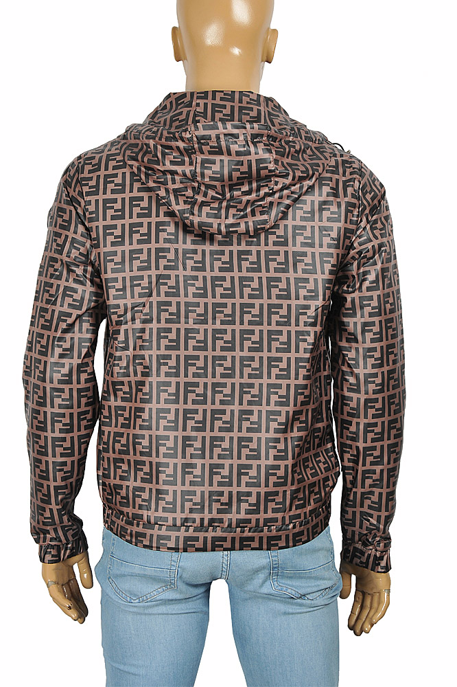 Mens Designer Clothes | FENDI FF Men's Hooded Windbreaker Jacket 7