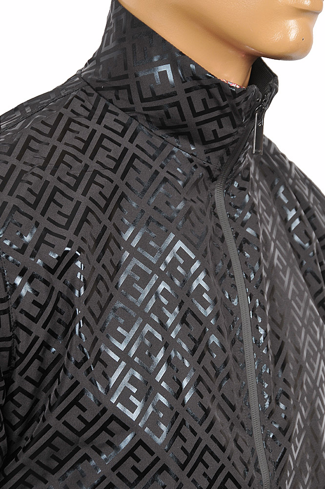 Mens Designer Clothes | FENDI FF Men's Bomber Jacket In Black 9