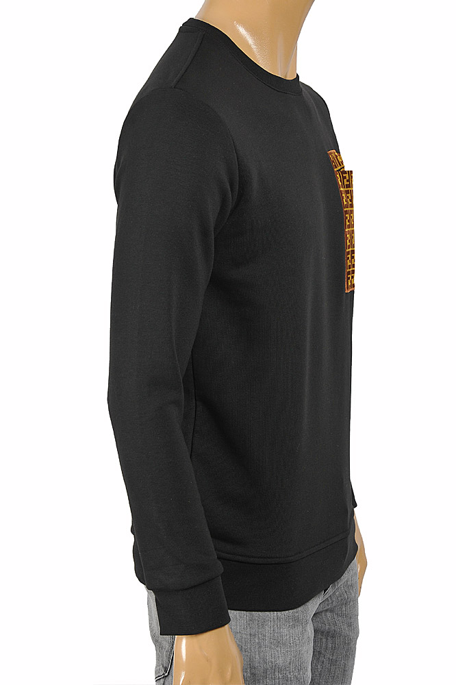 Mens Designer Clothes | FENDI men's cotton sweatshirt with FF front print 36