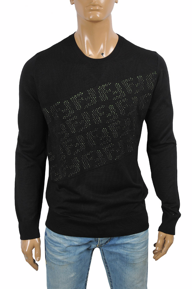 Mens Designer Clothes | FENDI men's high quality FF appliquÃ© sweater 57