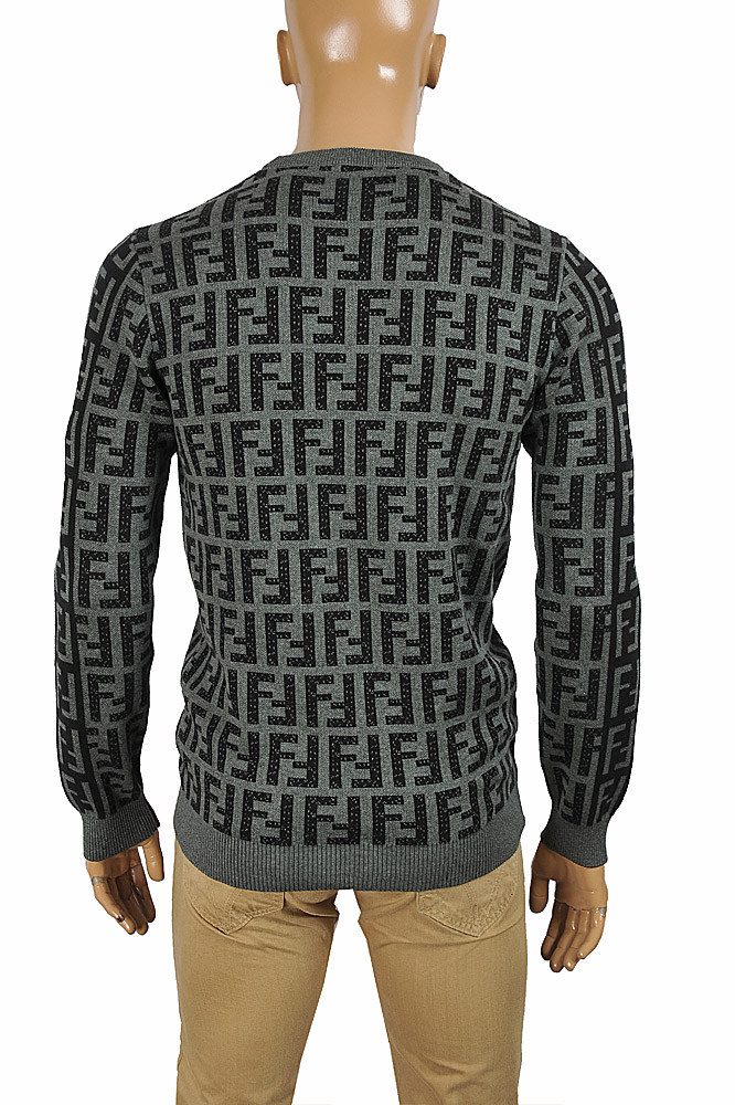 Mens Designer Clothes | FENDI men's round neck FF print sweater 64