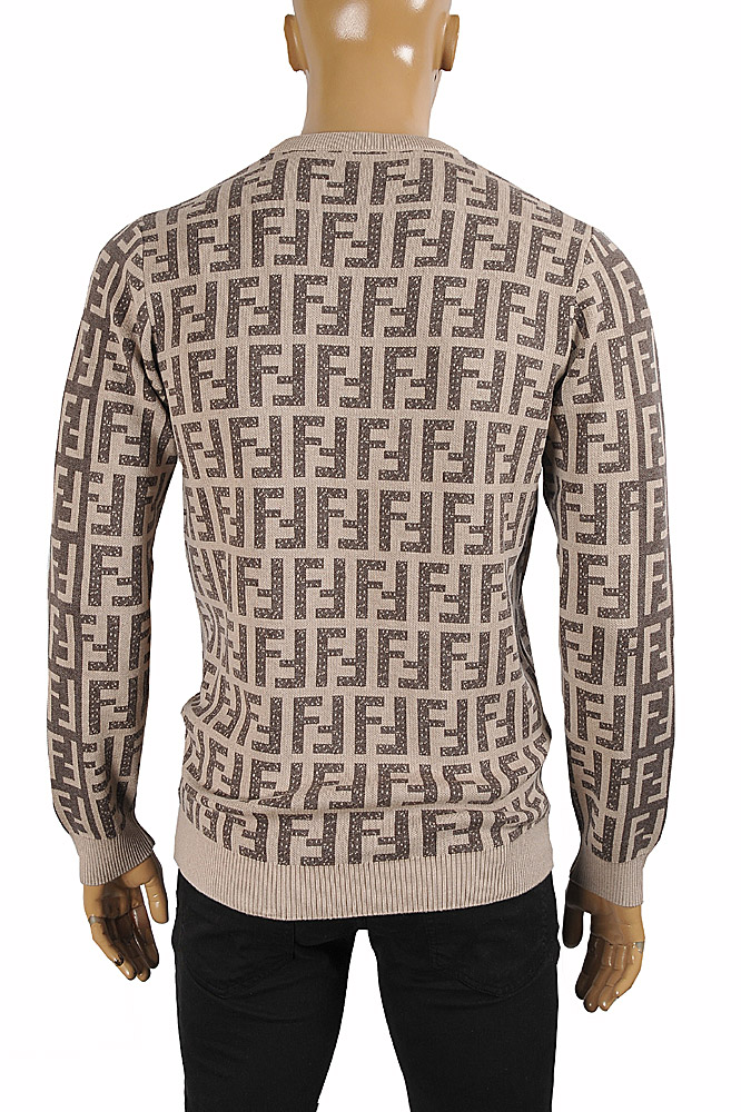 Mens Designer Clothes | FENDI men's round neck FF print sweater 65